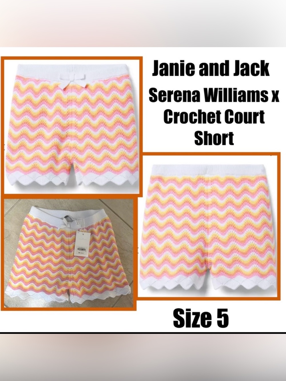 Janie and Jack Crochet Court Short